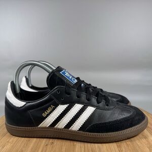 Adidas Samba Women's 6.5 Black Leather Casual Athletic Sneakers
